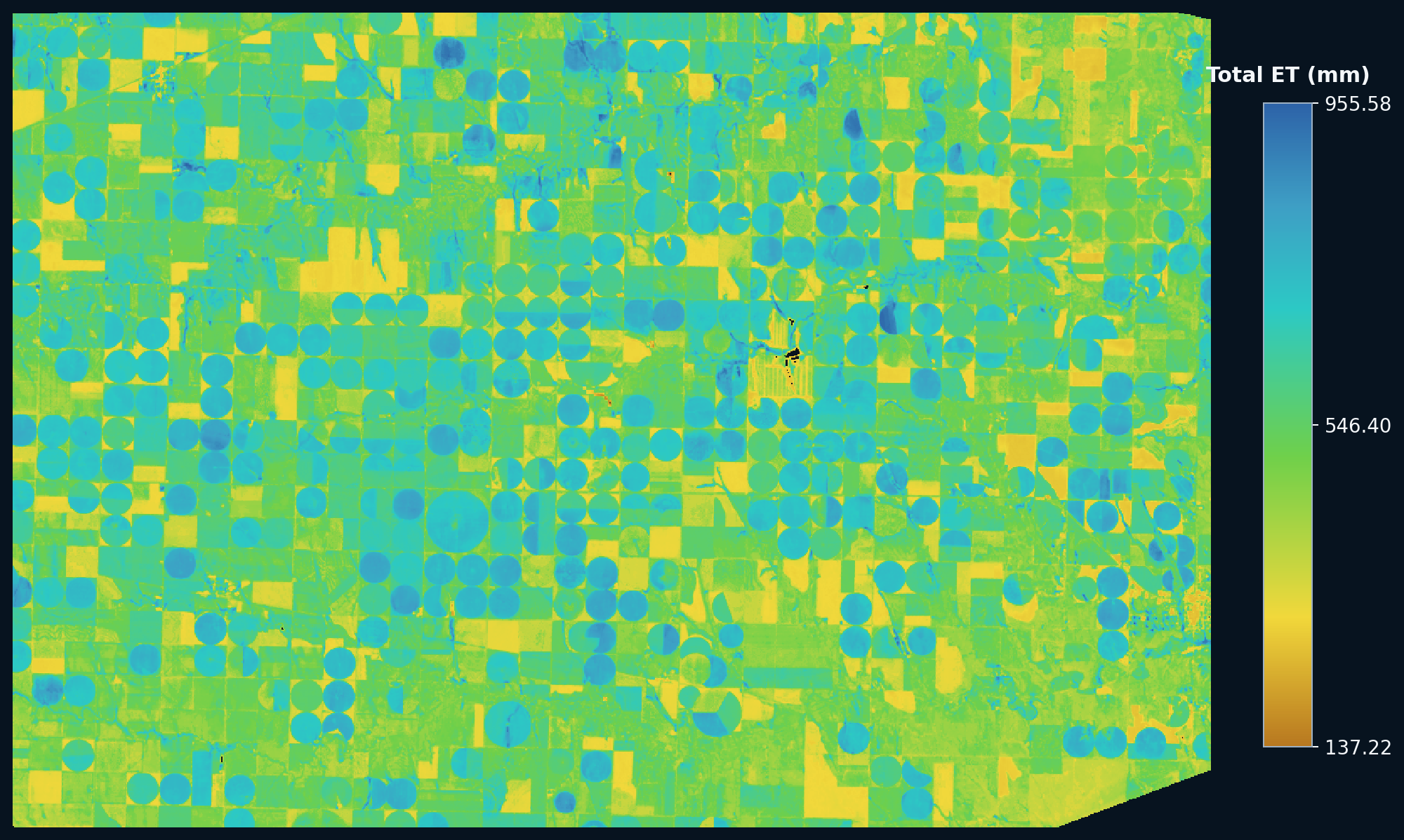 Kansas 2013 BAITSSS model total evapotranspiration result
